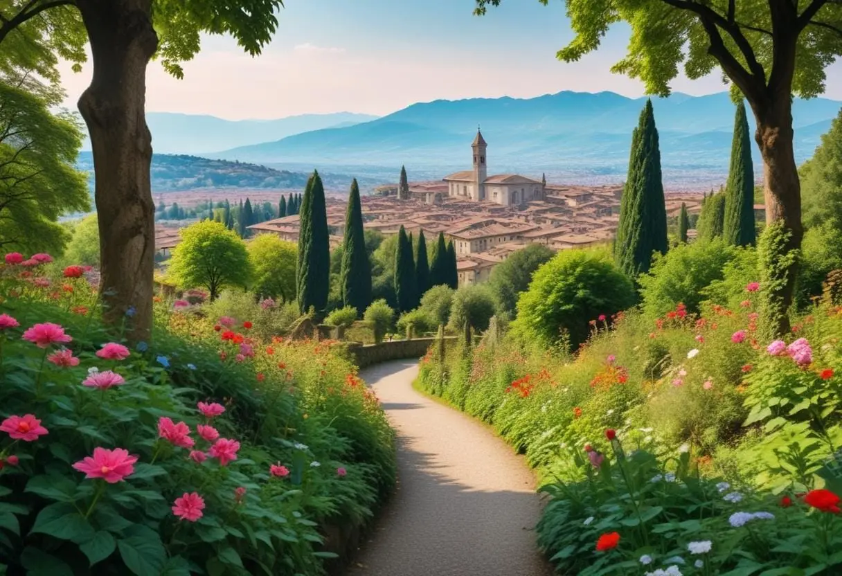 Upptäck djur och natur i vackra Bergamo illustration