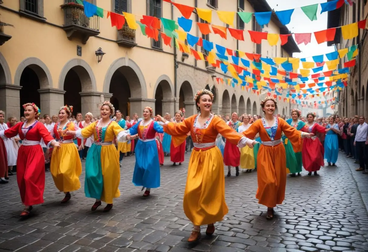 Upptäck traditionell dans i vackra Bergamo! illustration